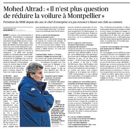 Mohed Altrad: «Il n’est plus question de réduire la voilure à Montpellier»